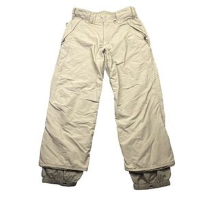 Burton Snowboard Pants Tan Beige Mens Medium Waterproof Ski Winter B11D